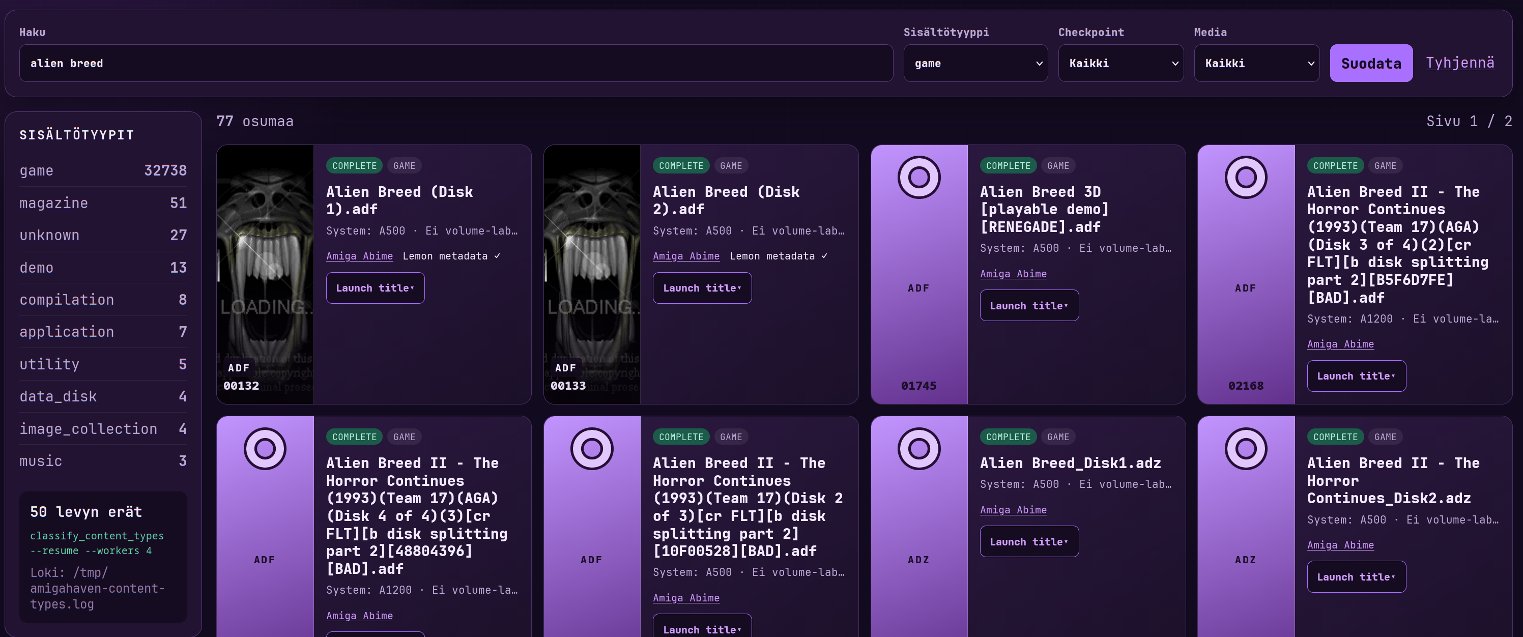 Search and filtering